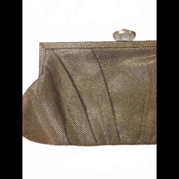 Vintage Jessica McClintock Snake Embossed &Gold  Metallic Clutch Set - Picture 6 of 14